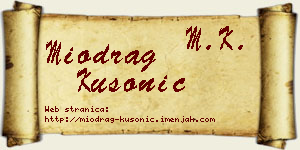 Miodrag Kusonić vizit kartica